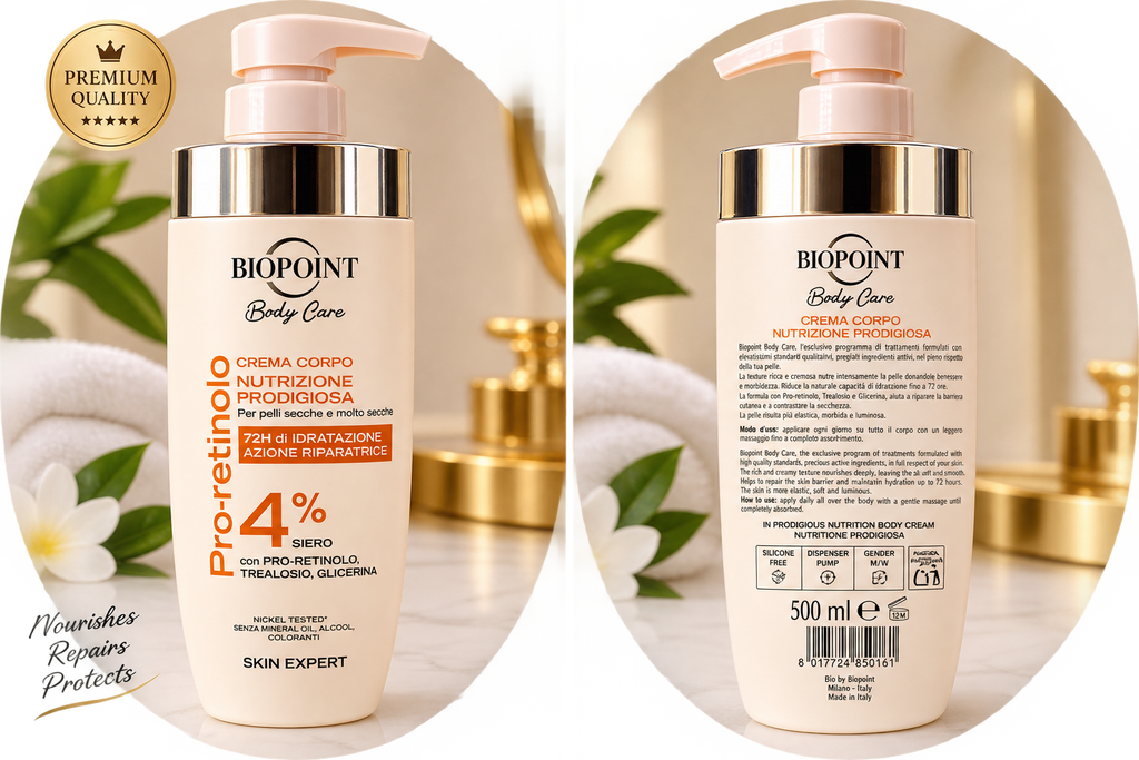 Biopoint Body Care Pro-Retinol Nourishing Body Cream – 72H Hydration & Repair 500ml