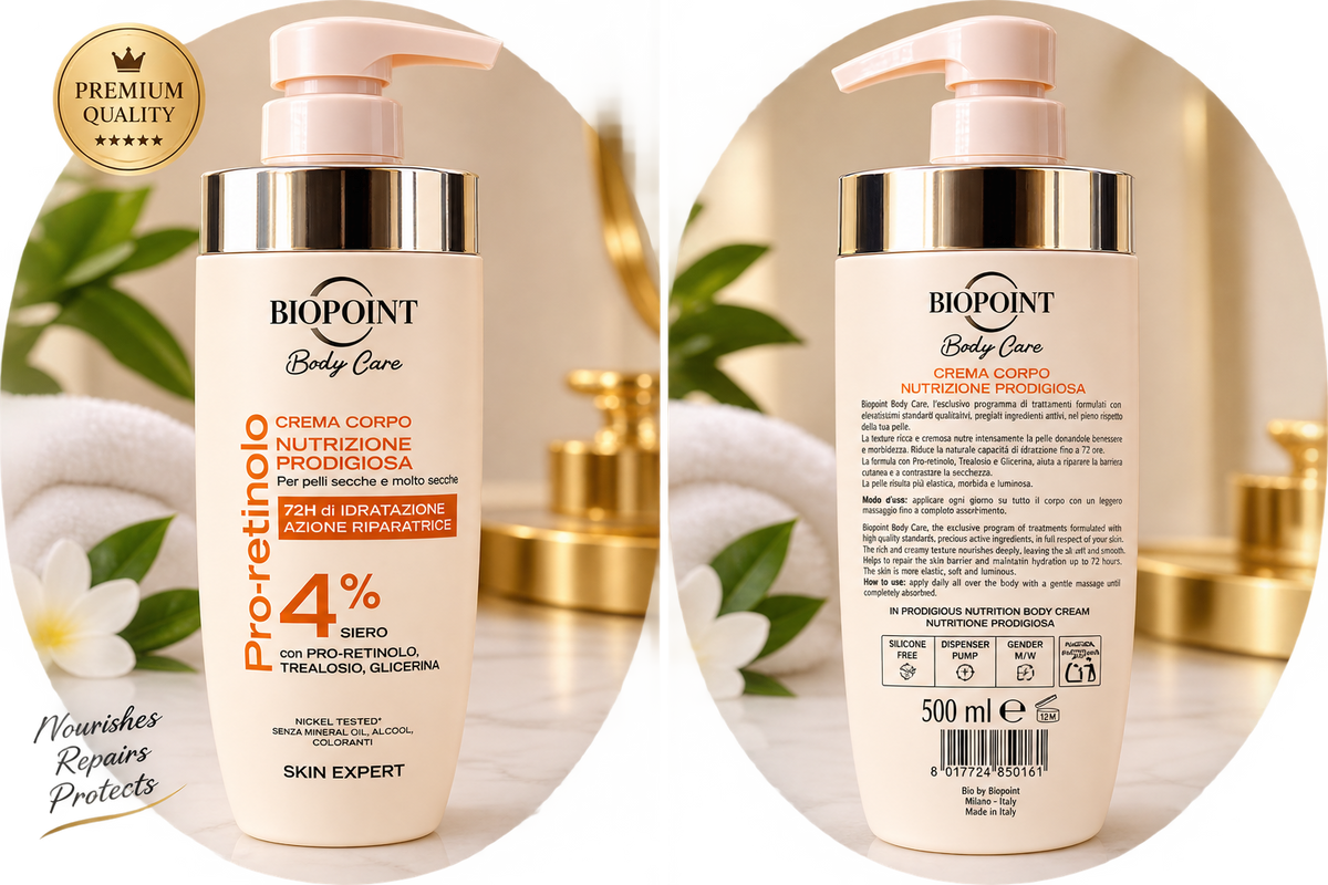 Biopoint Body Care Pro-Retinol Nourishing Body Cream – 72H Hydration & Repair 500ml