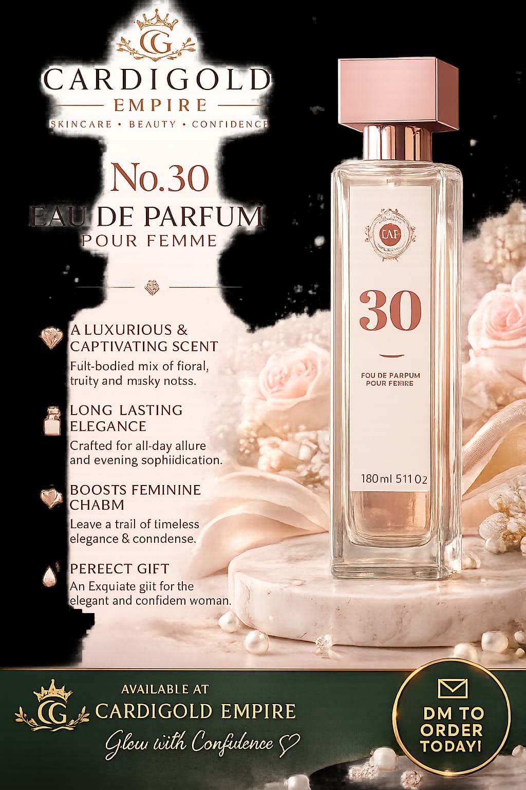 No. 30 Eau de Parfum Pour Femme – 150ml | Cardigold Empire