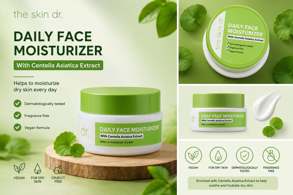 The Skin Dr. Daily Face Moisturizer with Centella Asiatica Extract – Hydrate, Soothe & Glow