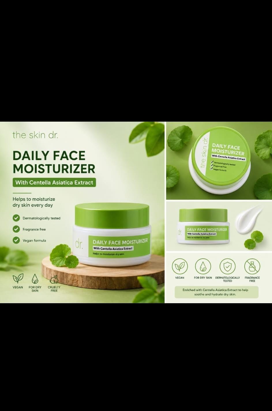 The Skin Dr. Daily Face Moisturizer with Centella Asiatica Extract – Hydrate, Soothe & Glow