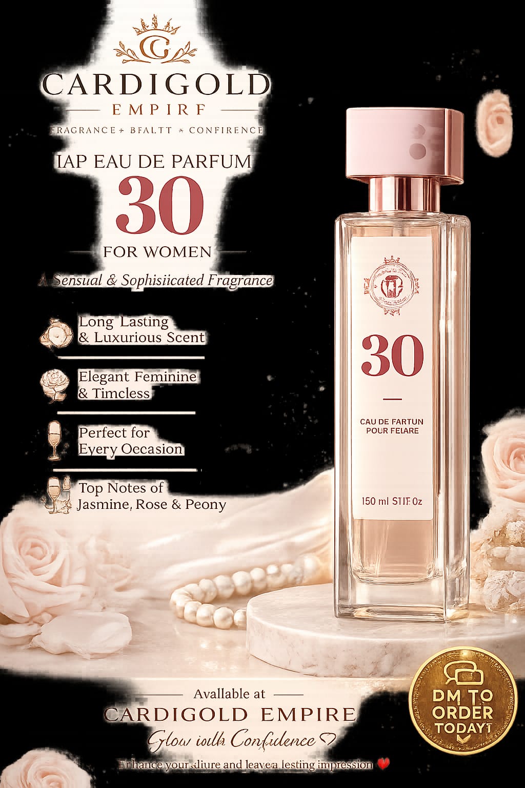 No. 30 Eau de Parfum Pour Femme – 150ml | Cardigold Empire